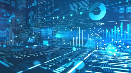 Abstract Digital Data Visualization