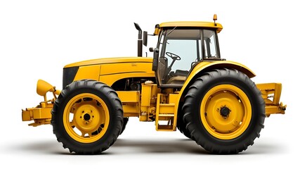 Obraz premium Yellow agricultural tractor