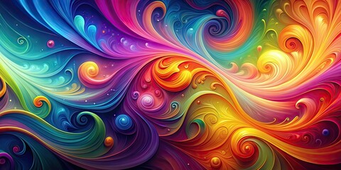 Abstract background with a mixture of vibrant colors and swirls, abstract, vibrant, colors, swirls, backdrop, artistic