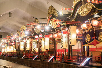 Vibrant Hanawa Bayashi Festival Display at Kazuno Antler Roadside Station