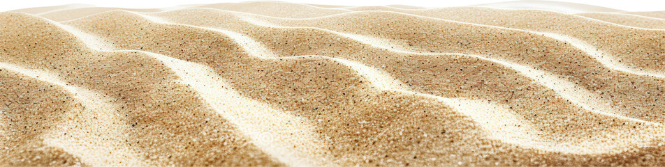 Close-up of soft, rippling sand dunes with the sun reflecting off the surface.