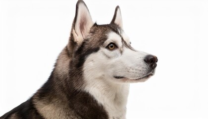 Obraz premium シベリアン・ハスキーのポートレート（Siberian Husky portrait on white background） 