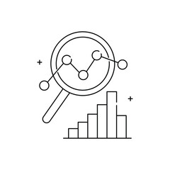 Data Driven Vector Icon Design with Editable Stroke, insights, strategy, data visualization,