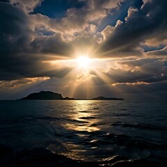 sunset over the ocean © rabia