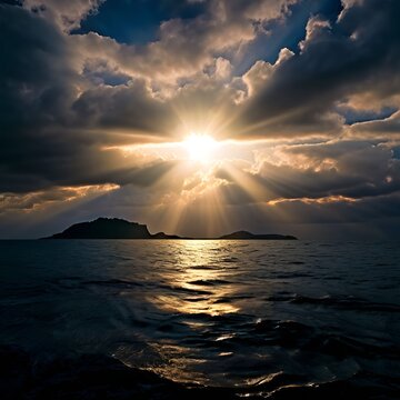 sunset over the ocean