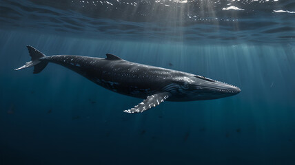 Fototapeta premium Silent Majesty: The Whale's Odyssey