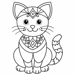 Cat mandalas Coloring page | Animals Mandala Coloring page for kids and Adults
