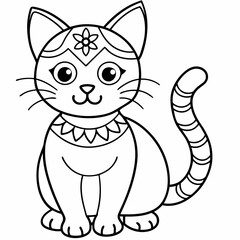 Cat mandalas Coloring page | Animals Mandala Coloring page for kids and Adults