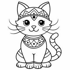 Cat mandalas Coloring page | Animals Mandala Coloring page for kids and Adults