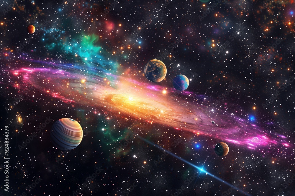Wall mural space galaxy in space