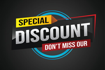 discount special offer poster dont miss out banner graphic design icon logo sign symbol social media website coupon

