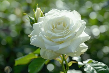 White rose blooming beautifully
