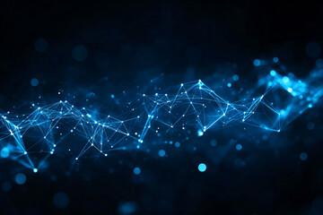 Abstract Blue Network Background.
