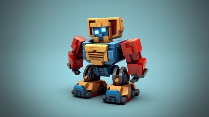 Obraz premium Car robot toy 3d