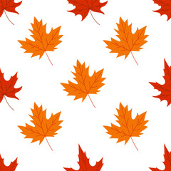 autumn leaves seamless pattern