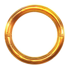 A golden ring with a polished finish and intricate details, perfect for framing your special memories or creative projects.