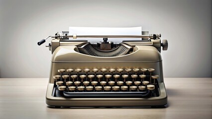 Retro typewriter isolated on background, vintage, antique, old-fashioned, classic, typewriter, office equipment