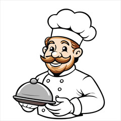 Male chef vector