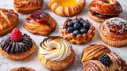 Collection of French pastries
