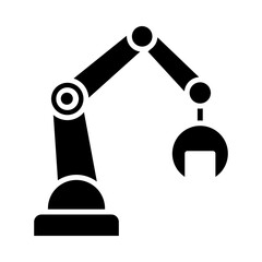 Robotic Arm glyph icon
