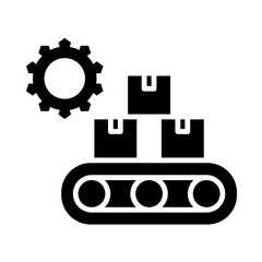 Obraz premium Manufacturing glyph icon