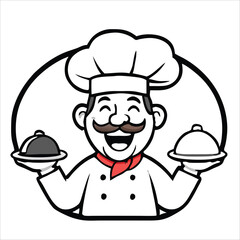 Male chef vector