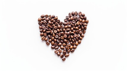 Coffee symbol on white backdrop Love for coffee idea
