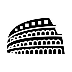 Naklejka premium Colosseum glyph icon