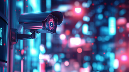 High-Tech AI-Powered Urban Surveillance System Enhancing Public Safety with Real-Time Monitoring and Advanced Security Features
