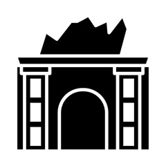 Trevi Fountain glyph icon