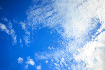 white cloudy blue sky