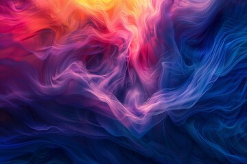 Obraz premium An abstract landscape of swirling, vibrant colors blending together.