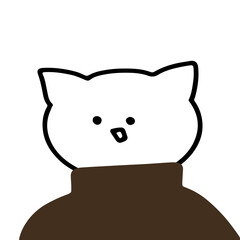 Adorable Dog Character in Turtleneck Vector | Cute Minimalist Design