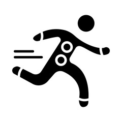Running glyph icon