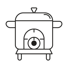 electric pan icon vector on white background