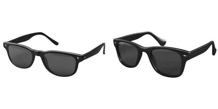 Black sunglasses isolated on a white background