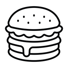 Simple Burger icon. The icon can be used for websites, print templates, presentation templates, illustrations, etc