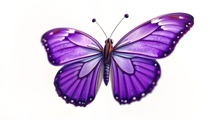 Obraz premium Illustration of purple butterfly