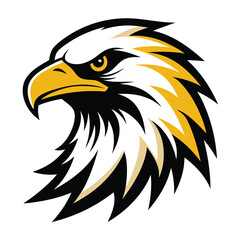 Fototapeta premium Angry Eagle Head Mascot Logo Vector Art Illustration. Generative AI