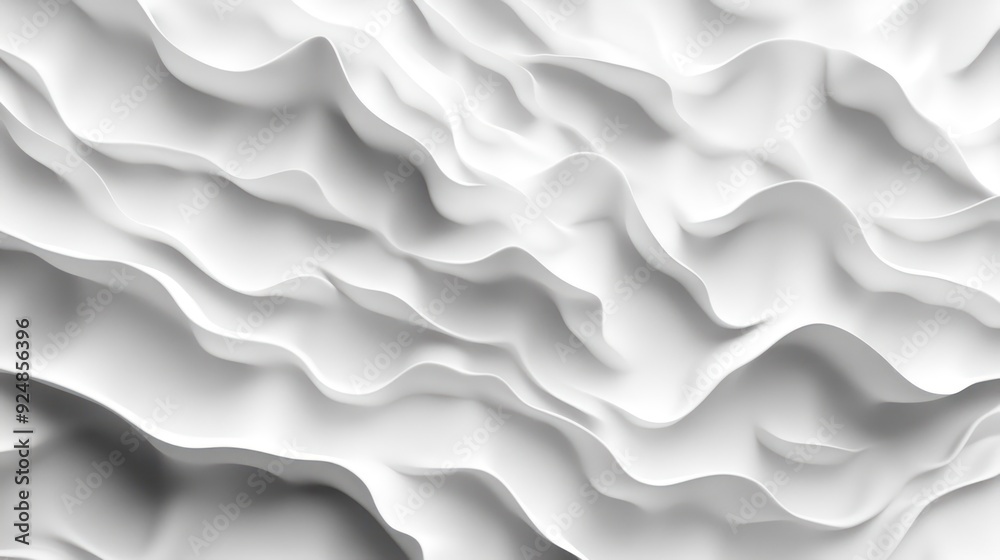 Wall mural abstract white parametric pattern background