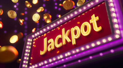 Jackpot sign.