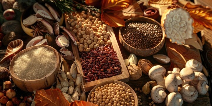 Nutritious foods high in vitamin B3 niacin featuring the molecular structure of niacin Top sources of vitamin B3 include seeds nuts meat legumes mushrooms and peanuts Promoting a balanced a