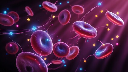 Virus inside human body Abstract background for Business Science and technology