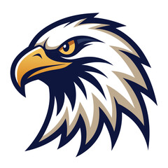 Obraz premium Angry Eagle Head Mascot Logo Vector Art Illustration. Generative AI
