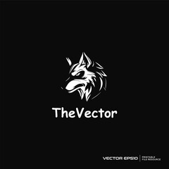 Fototapeta premium Angry wolf mascot, vector, logo, character, cartoon, illustration, eps10