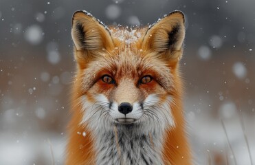 Fototapeta premium Red Fox in Winter Wonderland