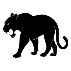 Obraz premium silhouette of a lynx