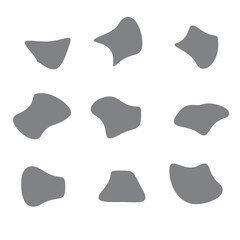 Organic blob irregular round abstract shapes vector set design eps 10