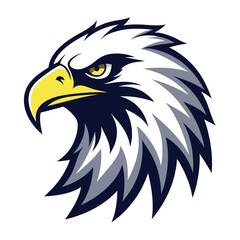 Fototapeta premium Angry Eagle Head Mascot Logo Vector Art Illustration. Generative AI