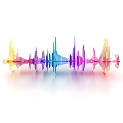 3D indicator of sound speed,  audio waveform signal . Energy of speed and movement of light. Abstract vector futuristic high sound digital technology concept.